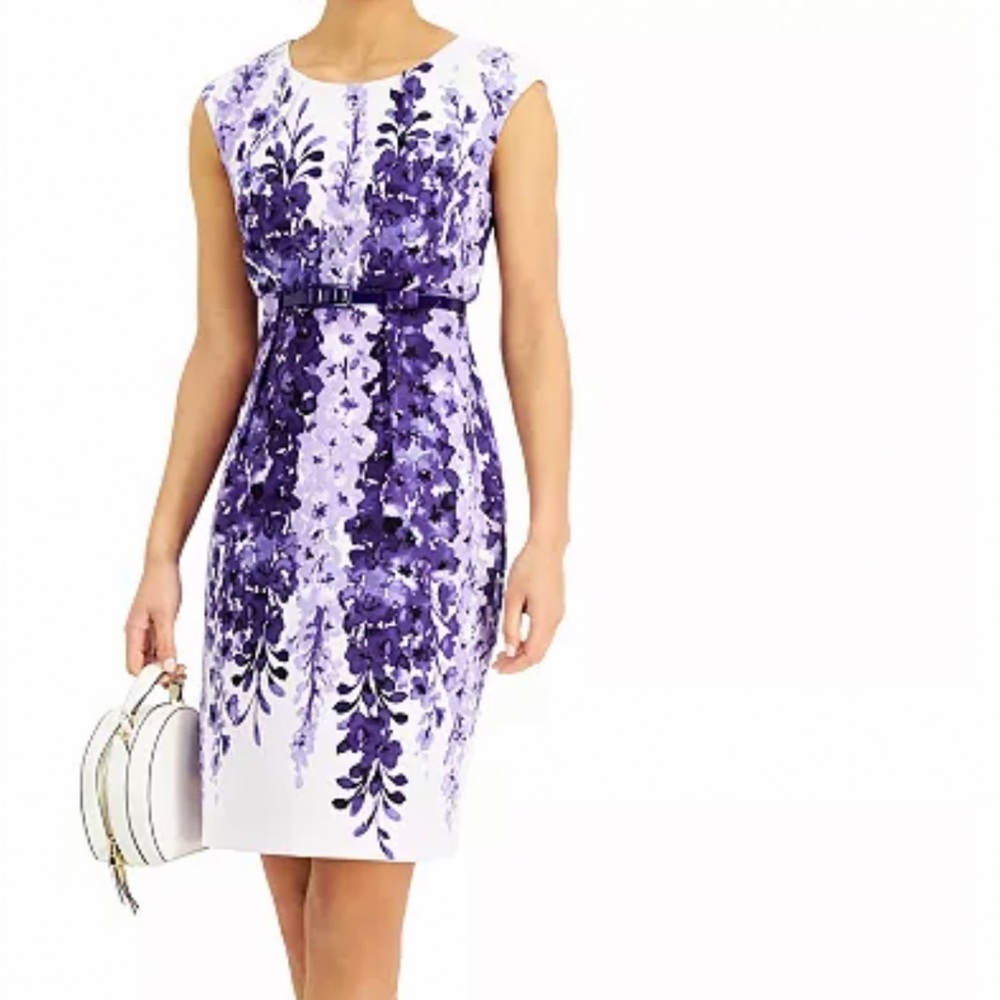 Connected Apparel sz 10P Gorgeous dress with belt new with tags.